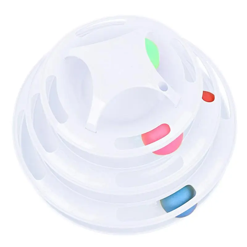 

Cat Turntable Toy Non-slip Cat Toy Cats 4-Level Cat Fetch Toy Cat Tracks Cat Toy Fun Levels Of Interactive Play Cat Toys For