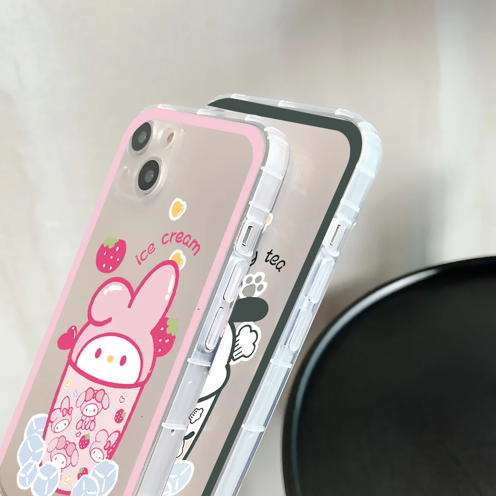 Милый молочный чай собака фототкань для Iphone11 12 13 Pro XR XS Max 7 8Plus любовь сердце