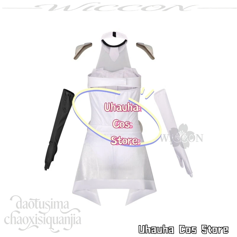 Фото CR8.3* Костюм для косплея Минецу Ритсу из аниме-игры BanG Dream, сценический костюм айдола, белый комбинезон, боди, парики, Хэллоуин №5