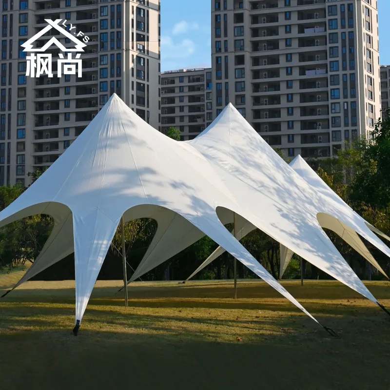 Фото Fengshang Wanzhong Mountain Tianmu Sanfeng Genting Camp Кемпинг Tianmu Купольная палатка Непромокаемый солнцезащитный крем Гигантский тент №2