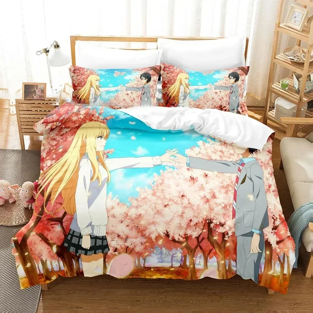 Комплект постельного белья Твоя ложь в апреле Kaori Miyazono