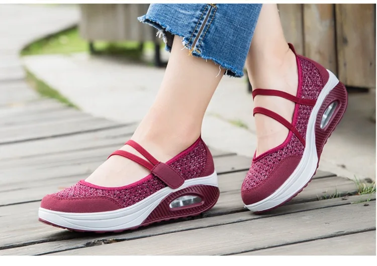 Summer Autumn Woman Loafers Shallow Office Comfortable Breathable mesh cloth Women Flats Platform Sneakers Slip On Ride Shoes
