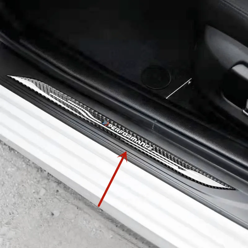 

Carbon Fiber Car Door Sill Cover Trim Strips For BMW 3 5 E90 F30 F35 F34 3GT E60 F10 F18 X1 X3 X4 X5 X6 E84 F48 Car Accessories