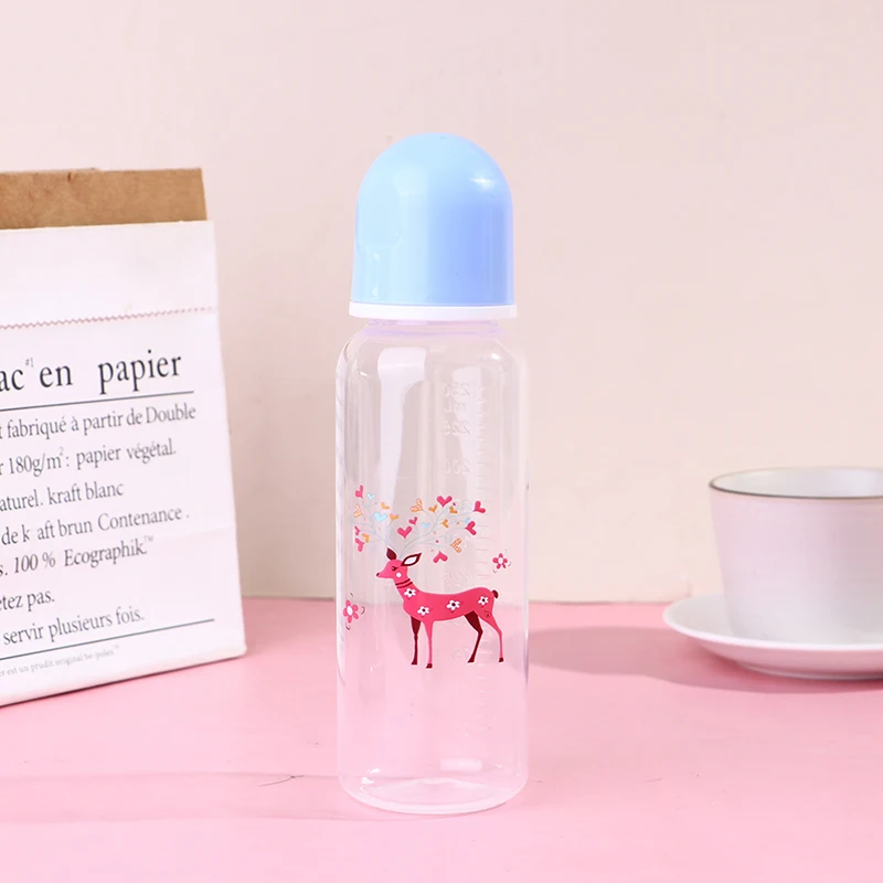 

1Pcs 250ML Portable Breast Nipple Pacifier Bottles Baby Bottle Infant Newborn Children Learn Feeding Drinking Milk Bottles
