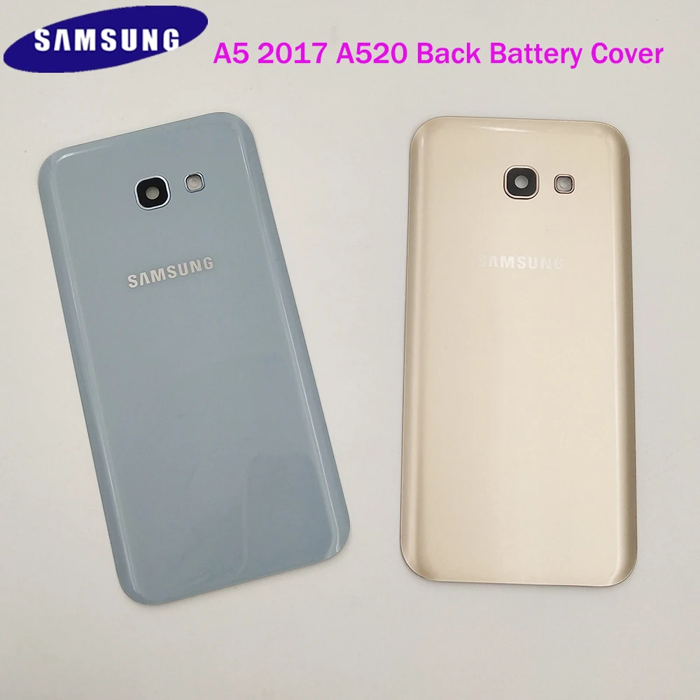 

Samsung Galaxy A5 2017 A520 A520F SM-A520F Glass Back Battery Cover Rear Door Housing Repair Parts With Camera Lens For A5 2017