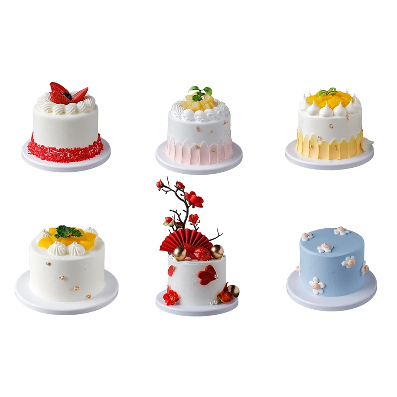 

6Inch Silicone Cake Model Embryo Birthday Cake Window Display Samples Decorating Fake Cakes Simulation Cakes