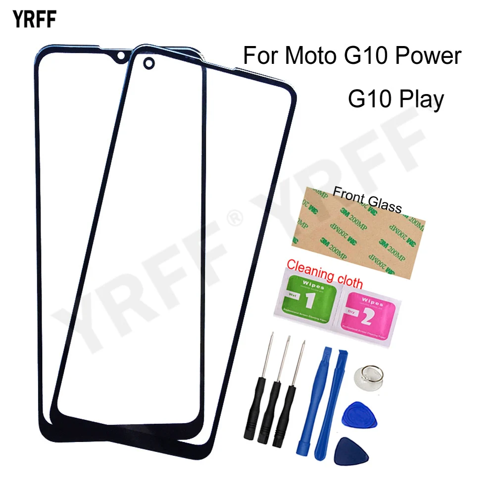 

Для Motorola Moto G10 Play Передняя сенсорная панель (без сенсорного экрана) для Moto G10 Power Внешнее стекло для ремонта телефона