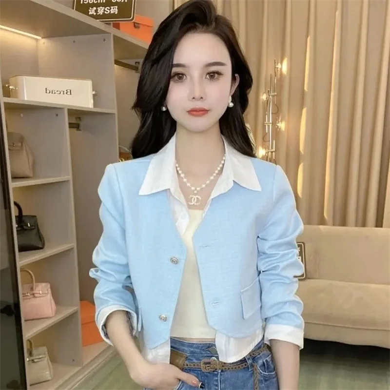 Воротник рубашки модное темпераментное женское пальто с воротником-стойкой