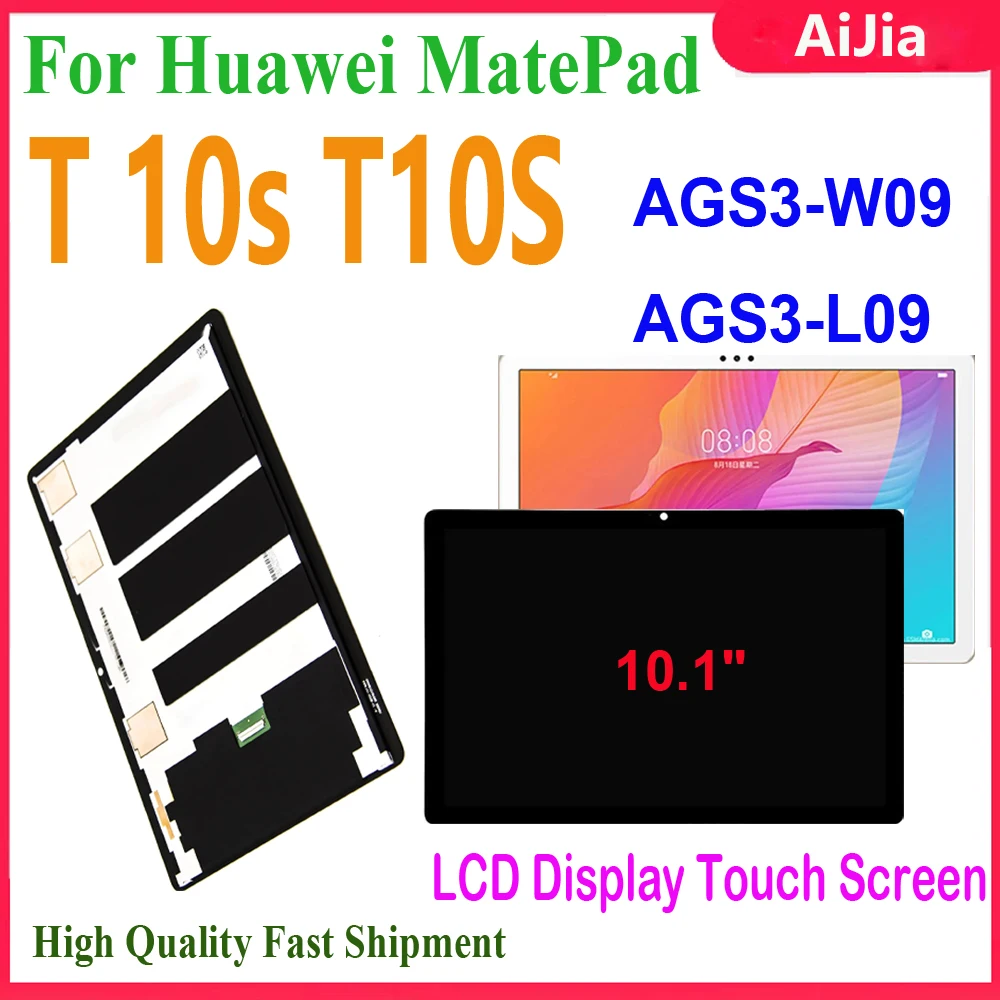 Фото 10,1-дюймовый ЖК-дисплей для Huawei MatePad T 10s T10S AGS3-W09 AGS3-L09 AGS3-W00E, замена преобразователя сенсорного экрана в сборе №2