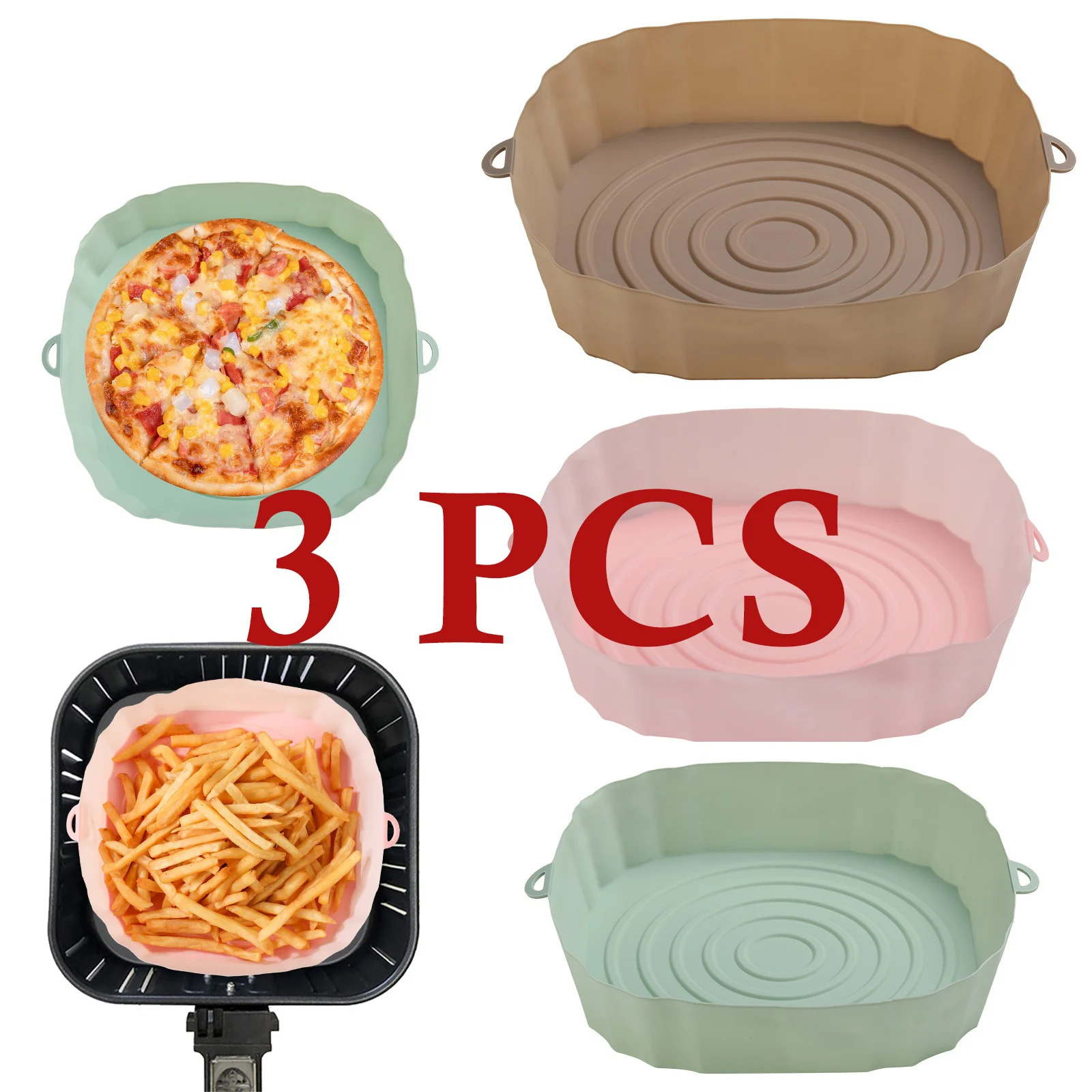 

3 шт./партия, силиконовые поддоны для приготовления пиццы