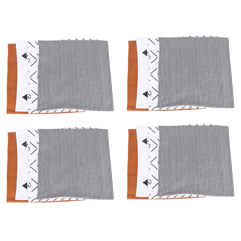 

Наволочки декоративные из искусственной кожи с короткими плюшевыми полосками и геометрическим рисунком