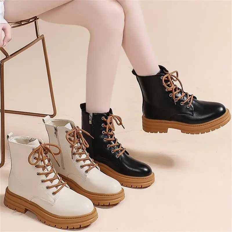 

Autumn and winter martin boots women's thick bottom tide thick-heeled zipper fashion high-top short boots women's shoes
