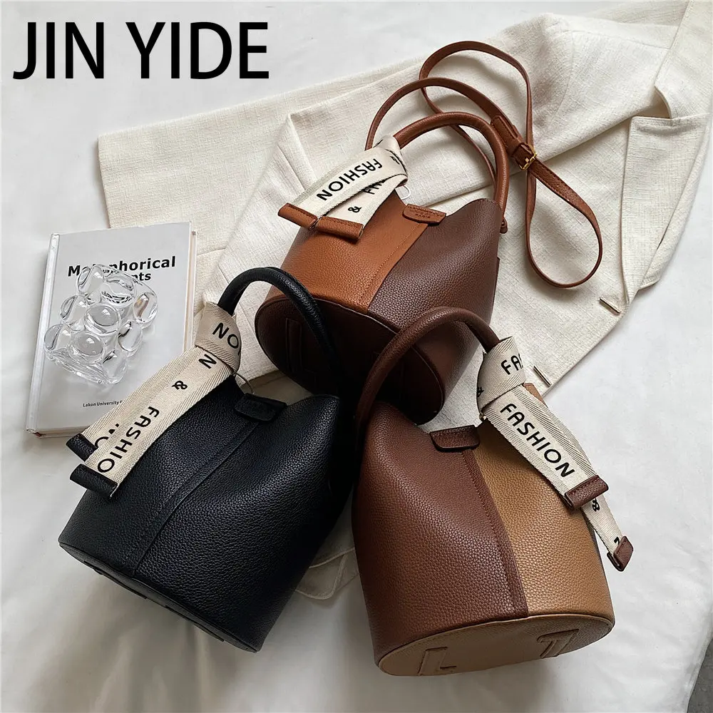 Luxury Designer Bucket Small Tote Handbags for Women Winter 2023 Trend Fashion Ribbon Top Handle Ladies Shoulder Crossbody Bags