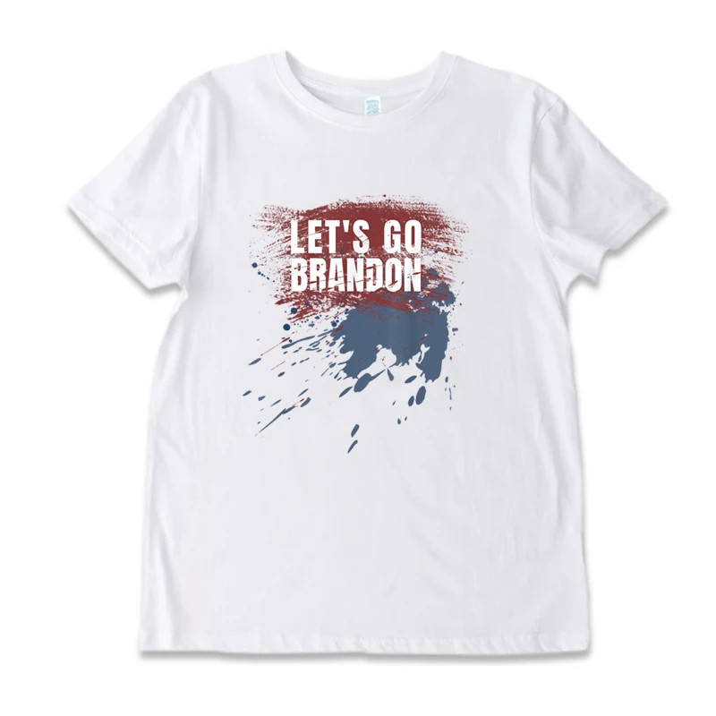 

Забавная Спортивная футболка с изображением саркастического Брендона Let's Go для мужчин и женщин, белая футболка, хлопковые топы, повседневная женская футболка