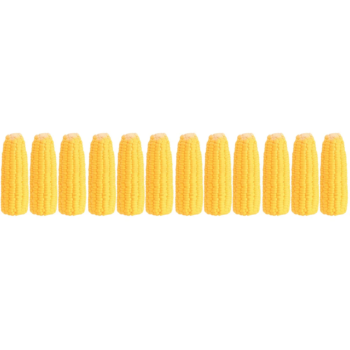 

12 Pcs Pet Squeaky Toy Corn Shape Dog Bite Toy Puppy Teeth Cleaning Toy Latex Dog Molar Toy