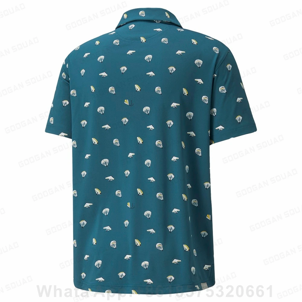 Summer Casual T-shirts Mens Short Sleeve Polo Shirts Button Down Work Shirts Quick Dry Tee Sports Fishing Quality Golf Pullover