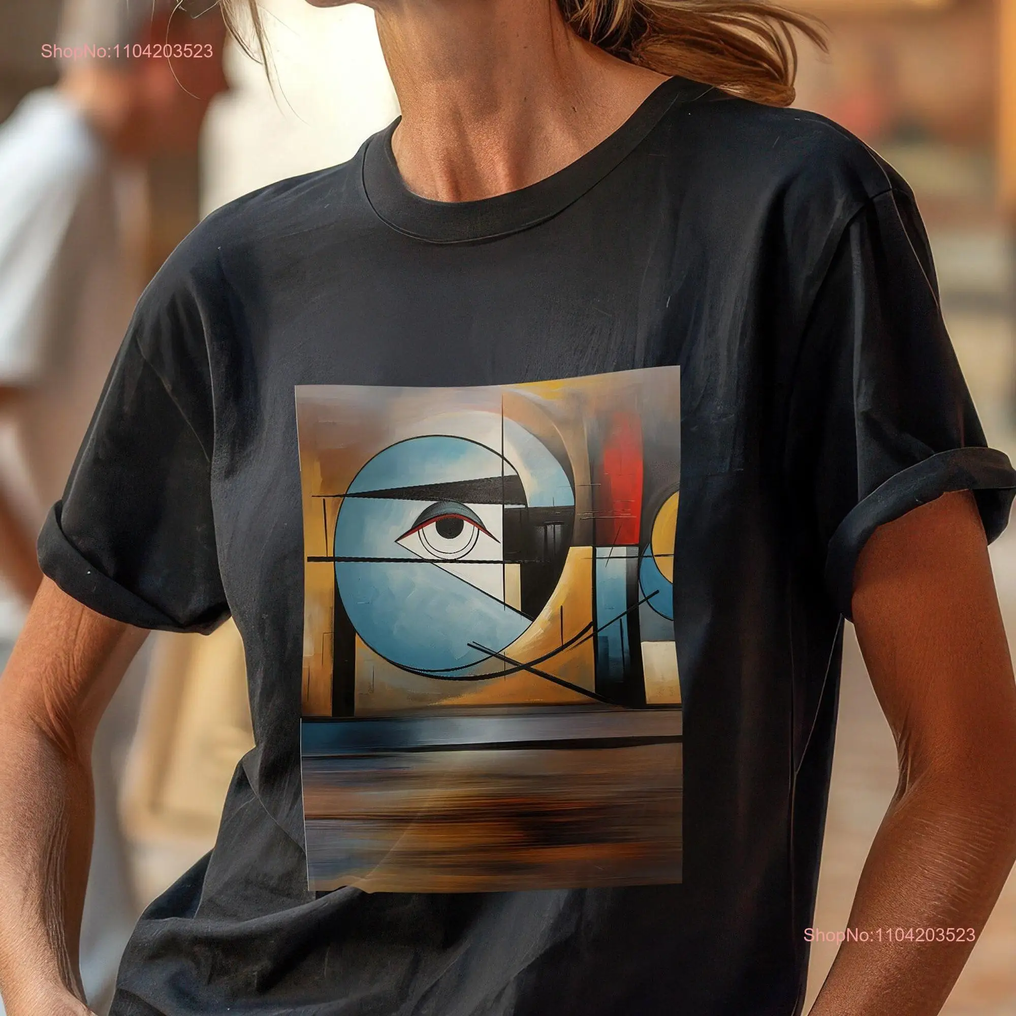 Футболка Cubist Eye Modern Art Delight Уникальный и стильный дизайн Идеально подходит для