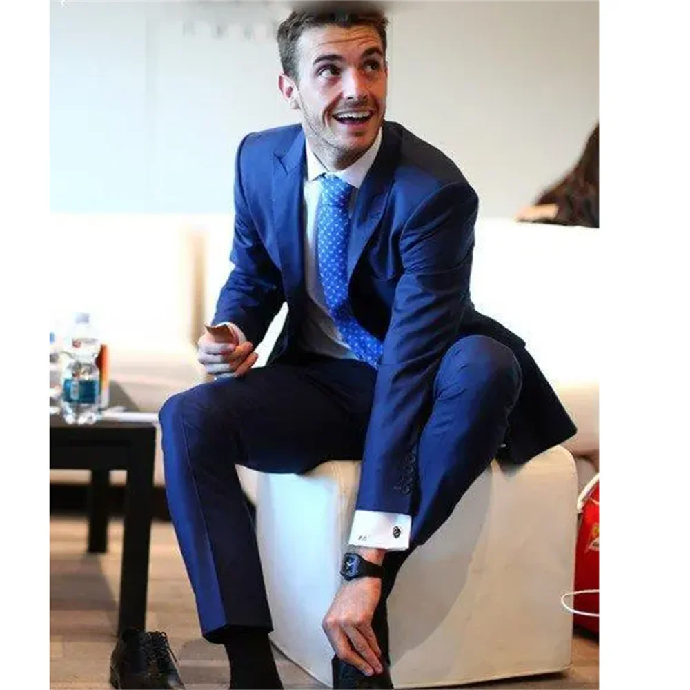 

Мужской костюм высокого качества деловой Профессиональный Молодежный офисный работник официальное платье свадебный банкет джентльменский костюм платье из двух частей