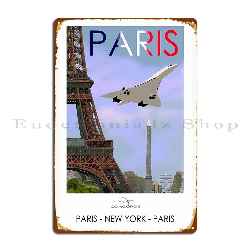 Металлический плакат для кинотеатра Concord Париж Нью-Йорк Настенная роспись декор