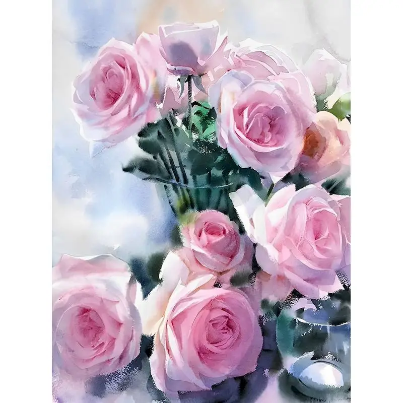 

GATYZTORY Diamond Painting Poney Cross Stitch Kits Mosaic Diamond Painting Flower New Arrival Pictures Embroidery Home Decor