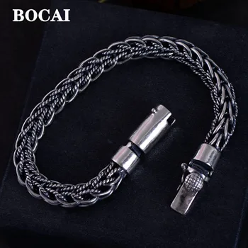 925 Sterling Silver Exquisite Weave Pattern - Retro Man Bracelet 2