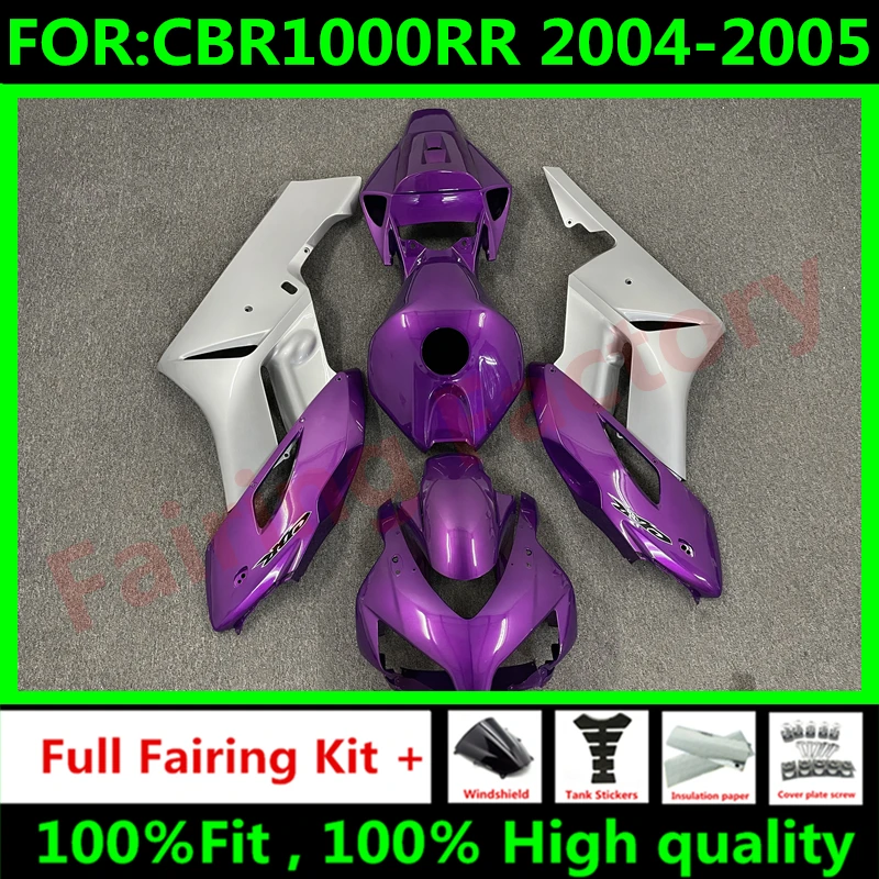 

Новый комплект обтекателей для мотоцикла Abs подходит для CBR1000RR CBR1000 04 05 CBR 1000RR 2004 2005 обтекатель для кузова фиолетового и серебряного цвета