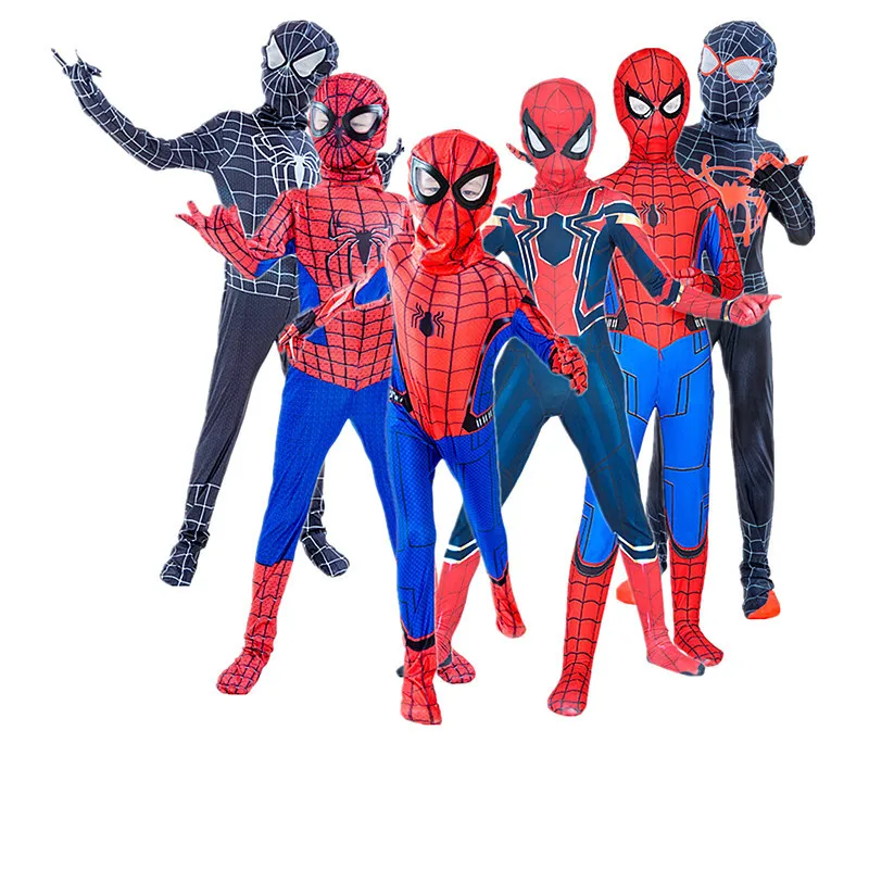 

New Miles Morales Far From Home Cosplay Costume Zentai Spiderman Costume Superhero Bodysuit Spandex Suit for Kids Custom Made