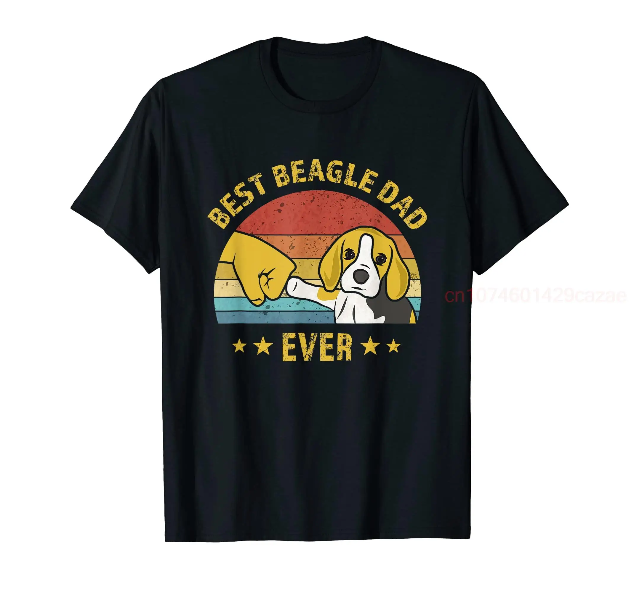 

100% Cotton Mens Cute Best Beagle Dad Ever Vintage Puppy Lover Retro Design T-Shirt MEN WOMEN UNISEX T Shirts Size S-6XL