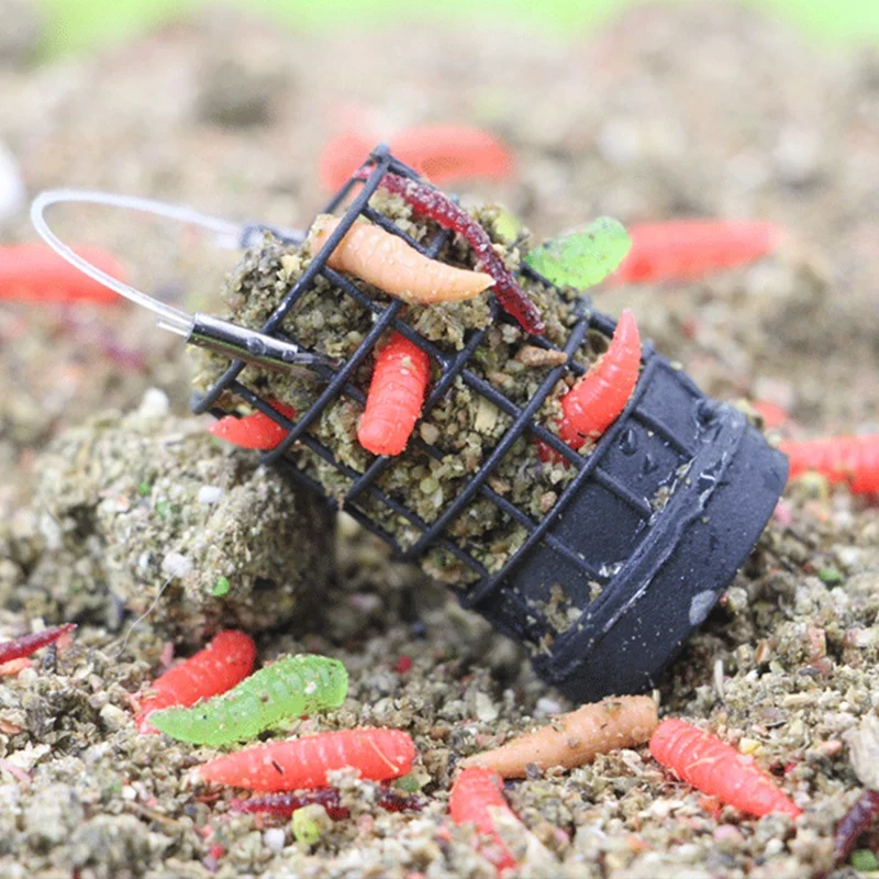 

10Pcs Feeder Cage Fishing Accessories Tackle Feedr Cage Bait Cage Feeder With Sleeves Anti 40G