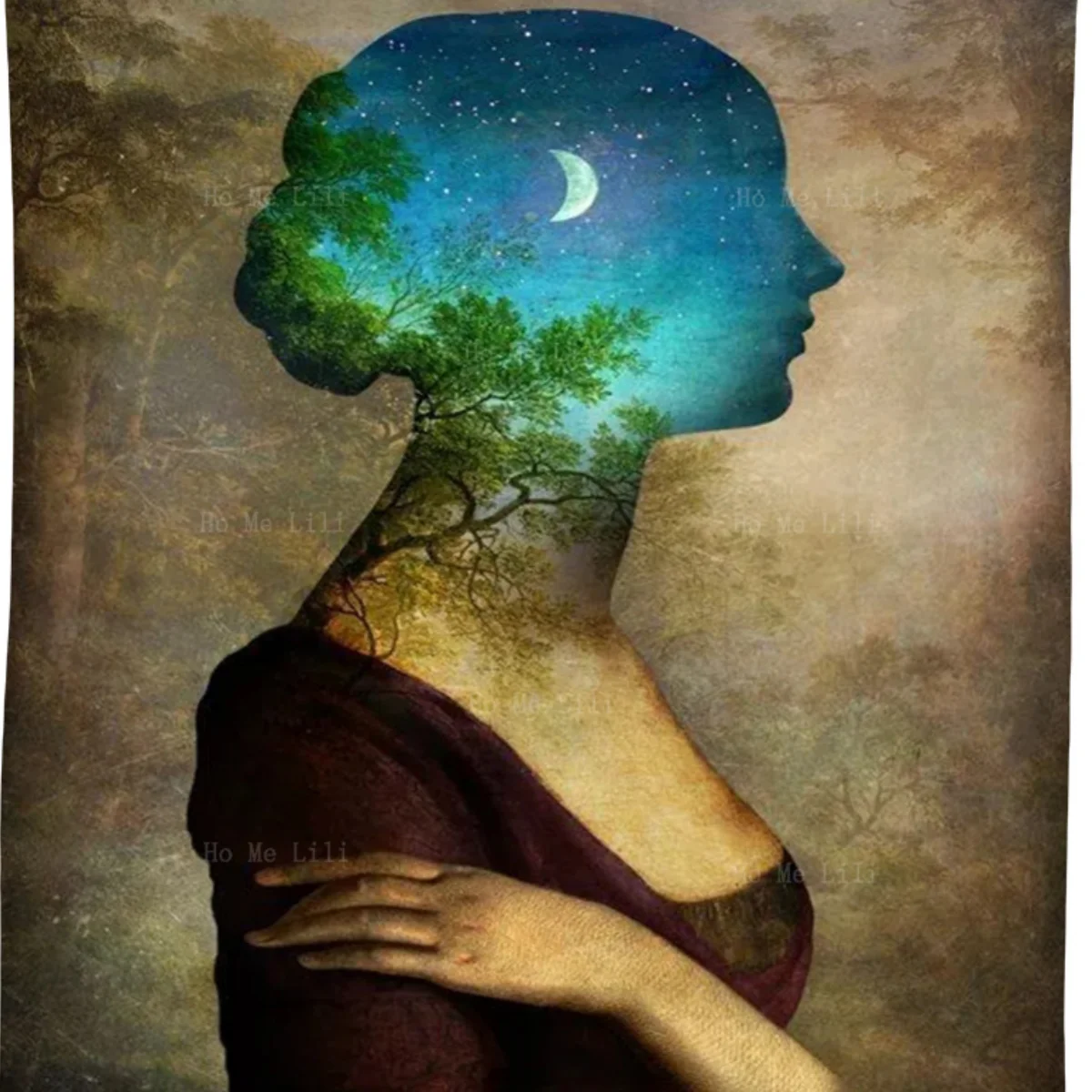 Женщина думает картина