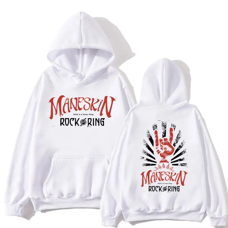 

Maneskin Best Rock Am Ring Hoodie Italian Rock Band Hoody Men Women Hip Hop Harajuku Oversized Hoodies Casual Streetwear Unisex