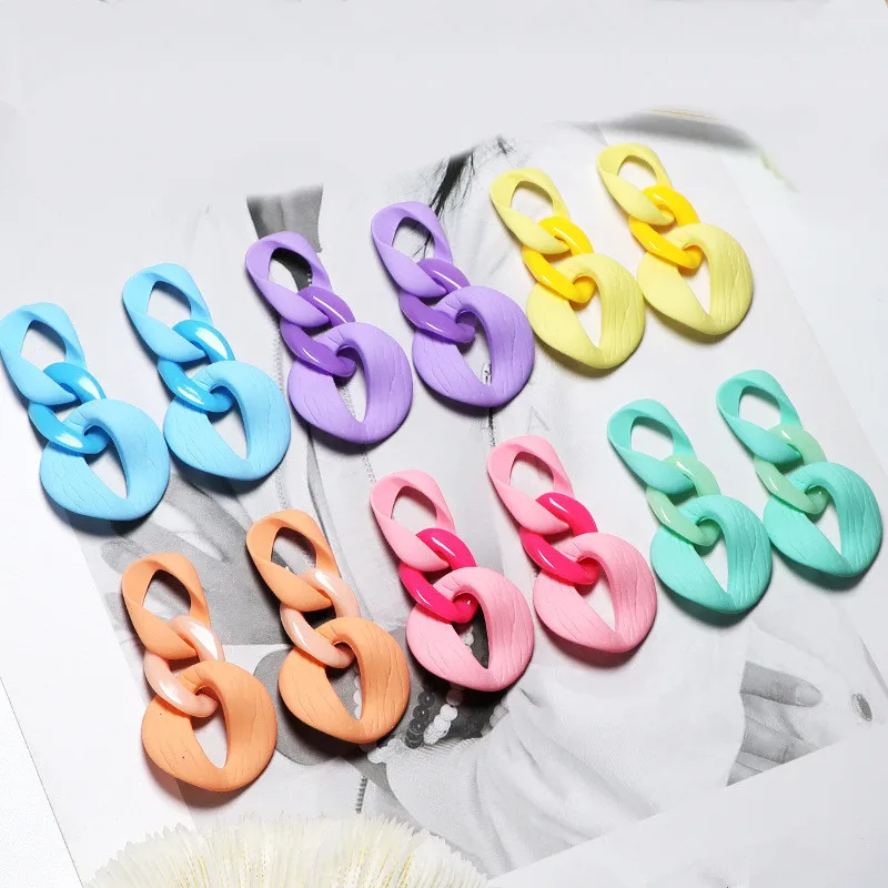 50 шт., акриловые Разноцветные Подвески для цепочек, 27 х26 мм