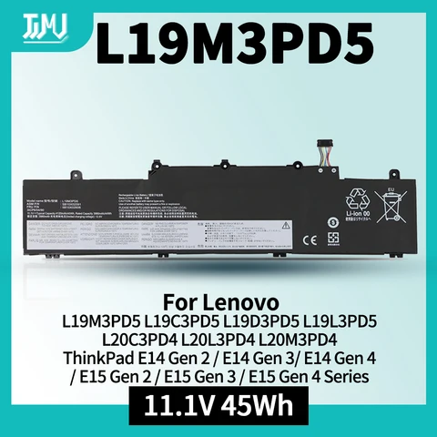 L19M3PD5 L19C3PD5 L19D3PD5 L19L3PD5 Аккумулятор для ноутбука Lenovo ThinkPad E14 Gen 2/E14 Gen 3/E14 Gen 4 L20C3PD4 L20L3PD4 L20M3PD4