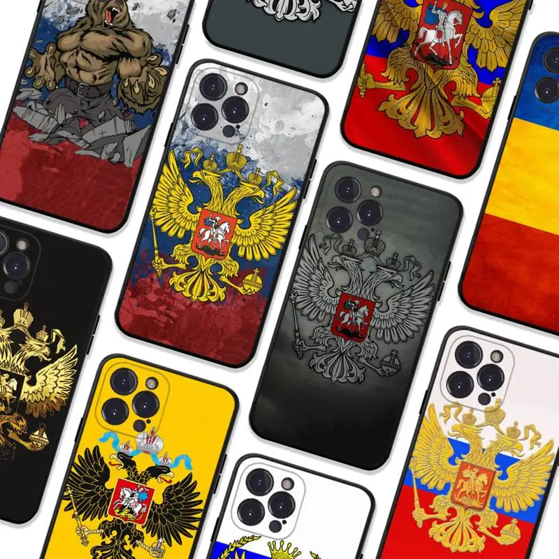 

Russian Flag Phone Case For iPhone 8 7 6 6S Plus X SE 2020 XR XS 14 11 12 13 Mini Pro Max Mobile Case