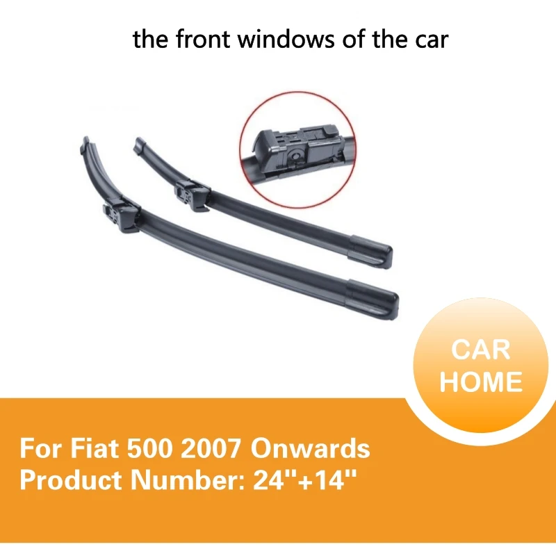 

Щетки стеклоочистителя для Fiat 500 2007 года, новее 24 ''+ 14'', аксессуары для стеклоочистителя автомобиля, стеклоочистители из натурального каучук...
