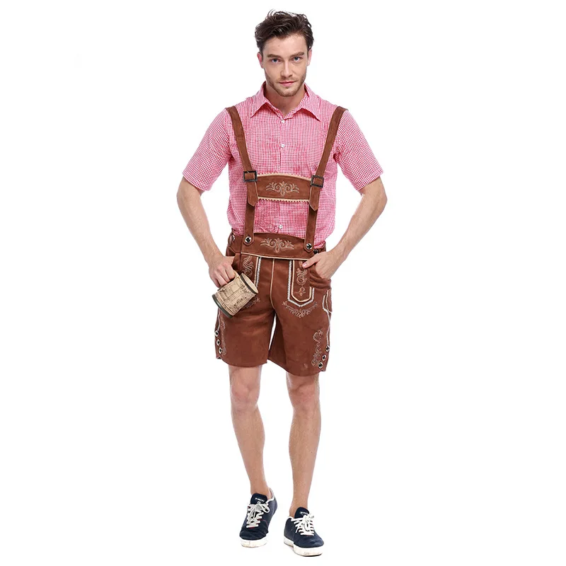 Взрослый мужской костюм на Октоберфест Lederhosen баварский Немецкий фестиваль пиво