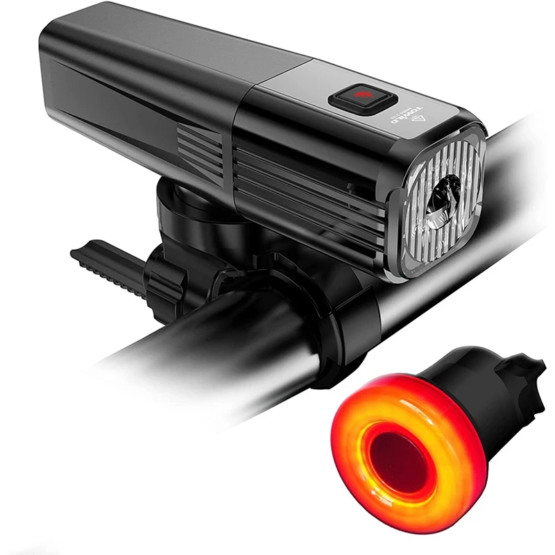 

Bike Lights For Night Riding,800 Lumens,Type C Charging, IPX6 Waterproof, Aluminum Alloy Headlight & Tail Light Set