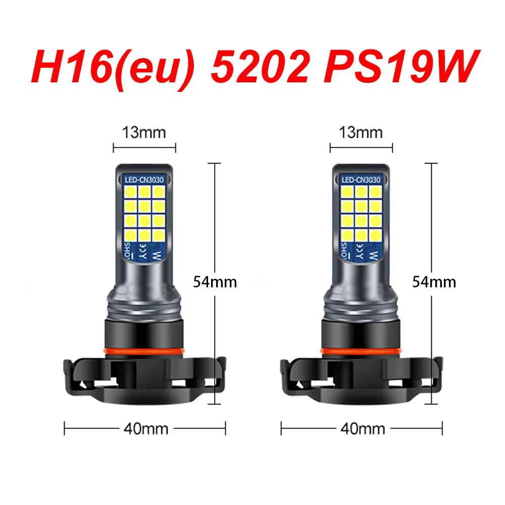 

2 шт. p13w светодиодные PSX24W 2504 PSX26W светодиодные лампы H27 880 881 автомобильные противотуманные фары CANBUS H16(EU) PS19W DRL дневные ходовые огни светодиодные противотуманные фары
