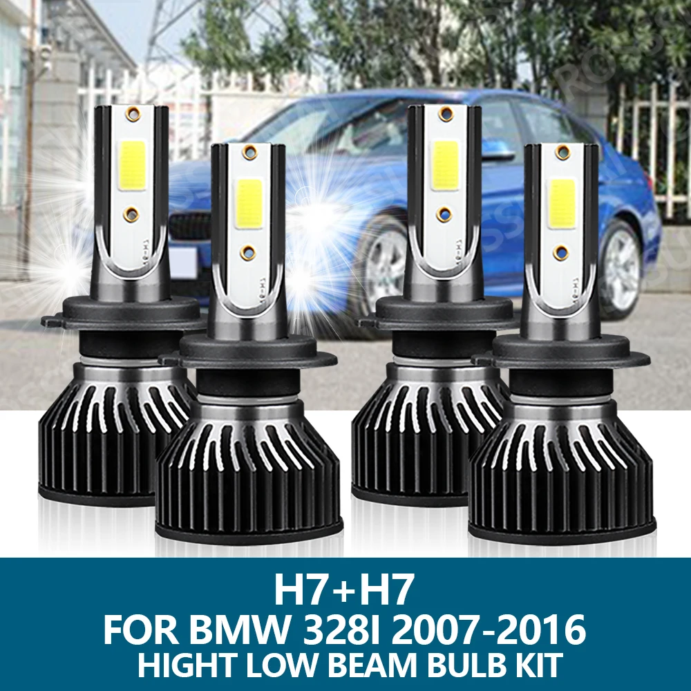 

Roadsun 4Pcs H7 Car Light 12000LM LED Headlight 6000K COB Chip For BMW 328i 2007 2008 2009 2010 2011 2012 2013 2014 2015 2016