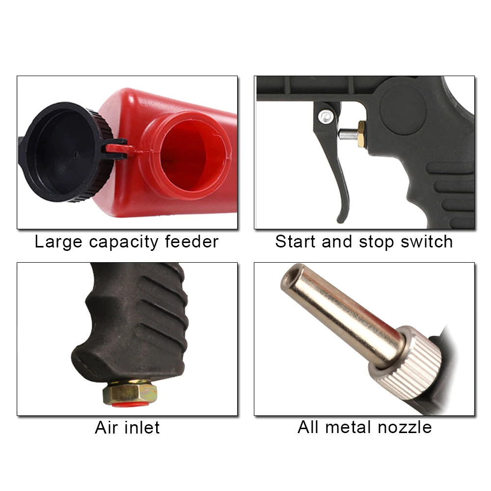 Портативный Ручной Пневматический Пескоструйный Пистолет Регулируемая