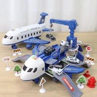 grote maat passagiersvliegtuig vervorming muziek simulatie diy track inertie speelgoed vliegtuigen kids vliegtuig speelgoed voor