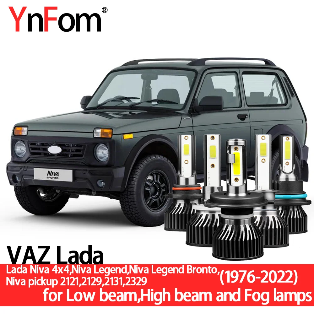 YNFOM набор светодиодных фар для ваз Лада Нива 4x4 легенда Bronto 76-22 Ближний/Дальний
