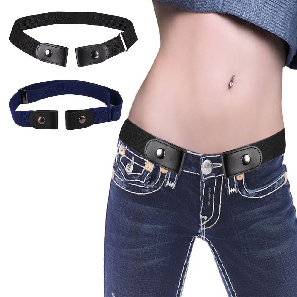 

Эластичный пояс без пряжки в стиле панк, брезентовый кожаный пояс в стиле Харадзюку для женщин и мужчин, для джинсов и платьев