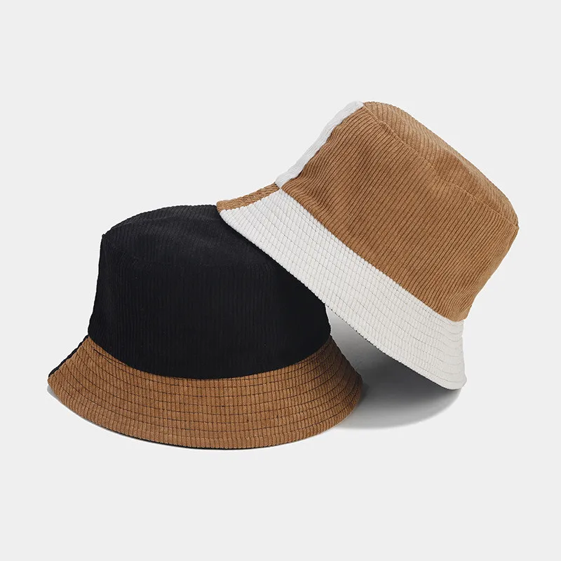 2024 осень зима Вельветовая однотонная теплая Рыбацкая шляпа Панама шапка для