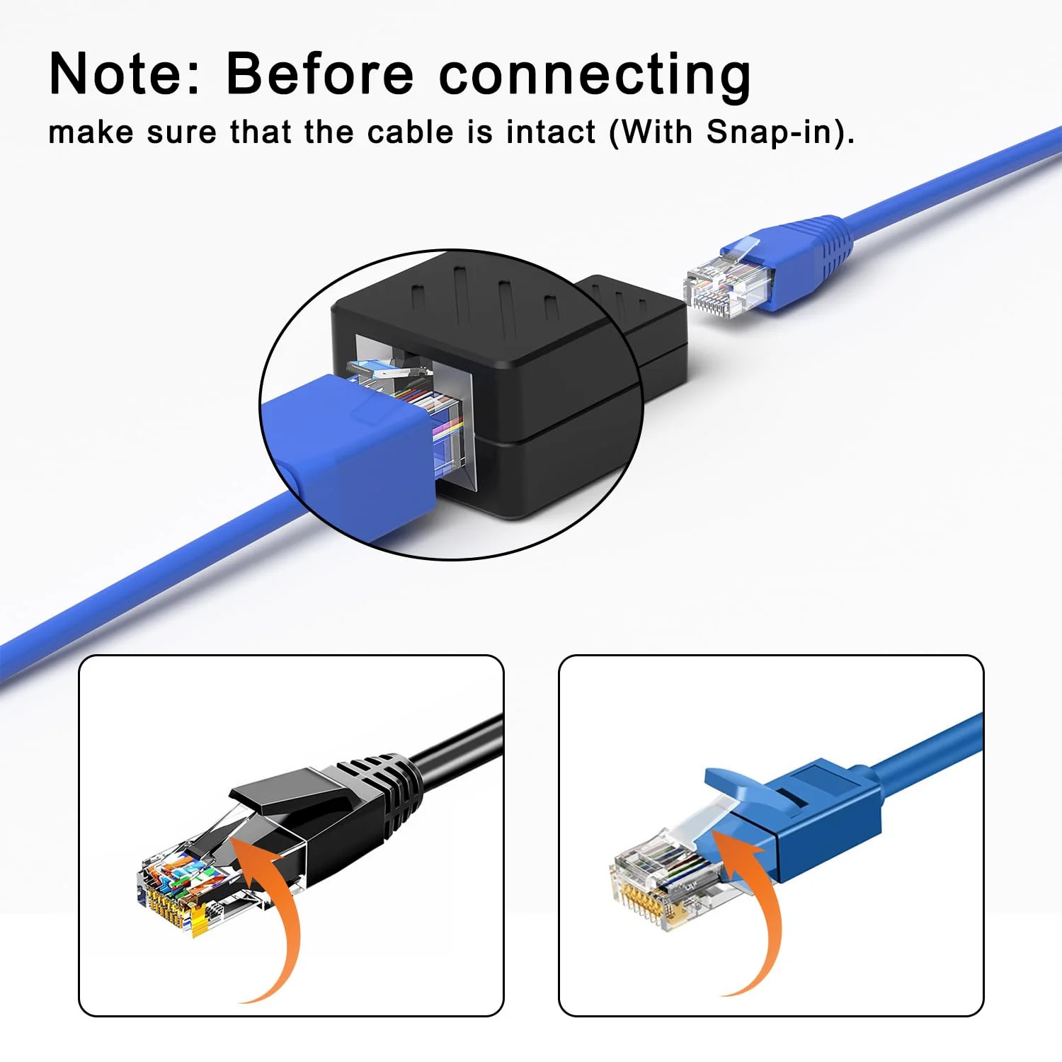 Фото Сетевой соединитель ZoeRax Gigabit RJ45 (1/5/10/30 шт.), удлинитель Ethernet Cat6/Cat5e/Cat5, адаптер для кабеля Ethernet, разъем LAN №3