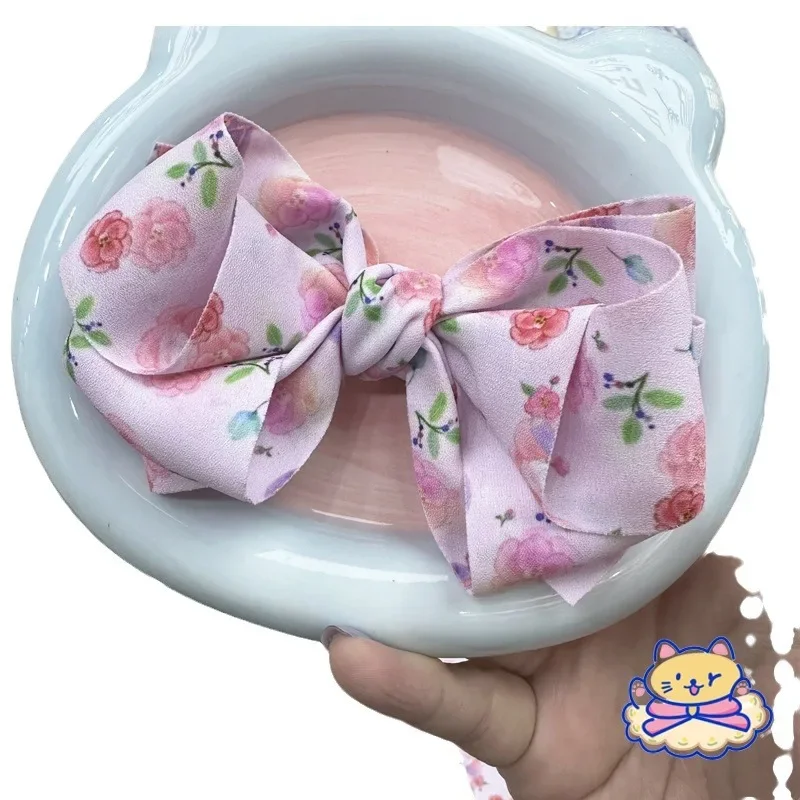 Утолщенная шифоновая повязка для волос с кроличьими ушками ручная работа сделай