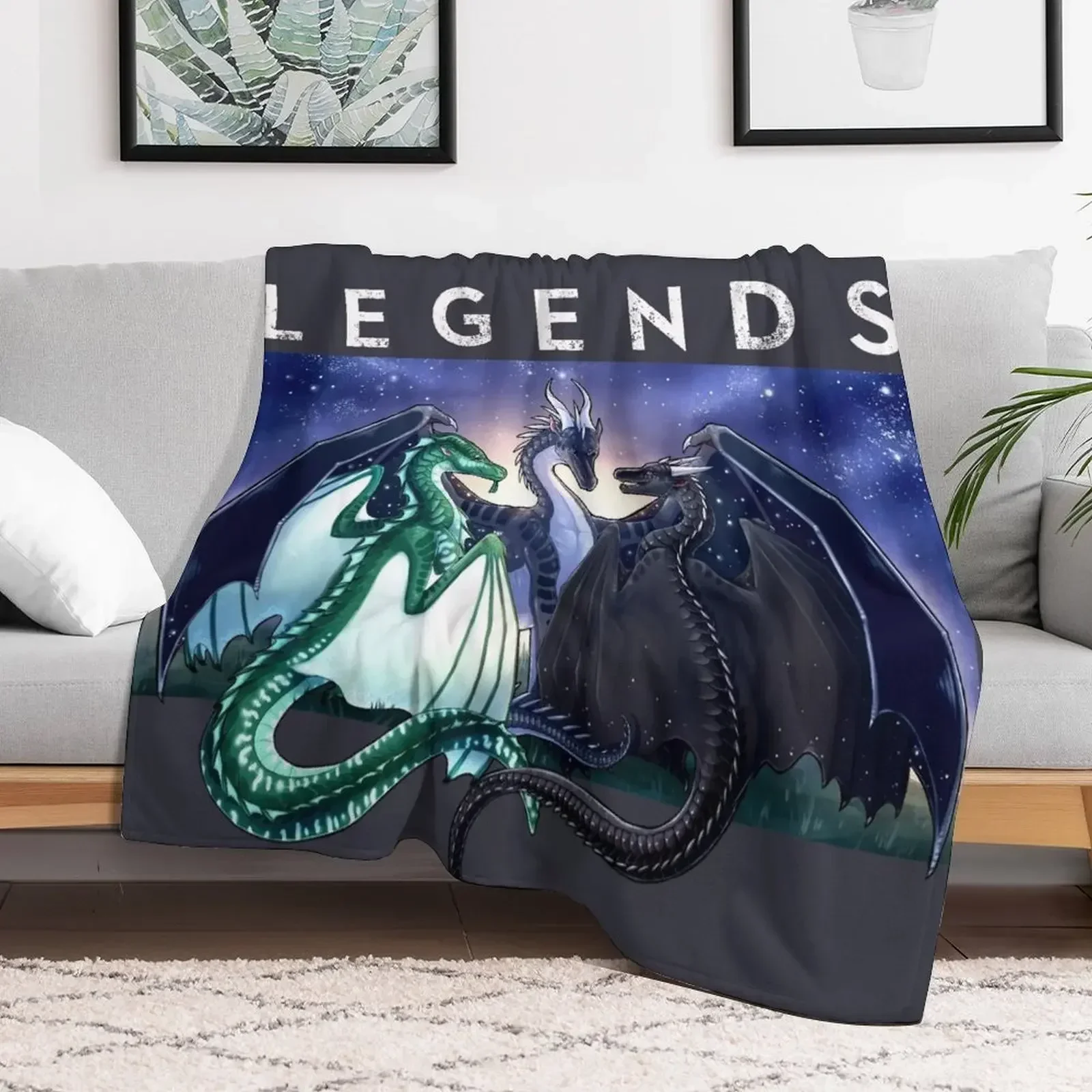 Wings of Fire - Legends Fathom Darkstalker Clearsight Плед Диван Пледы и одеяла