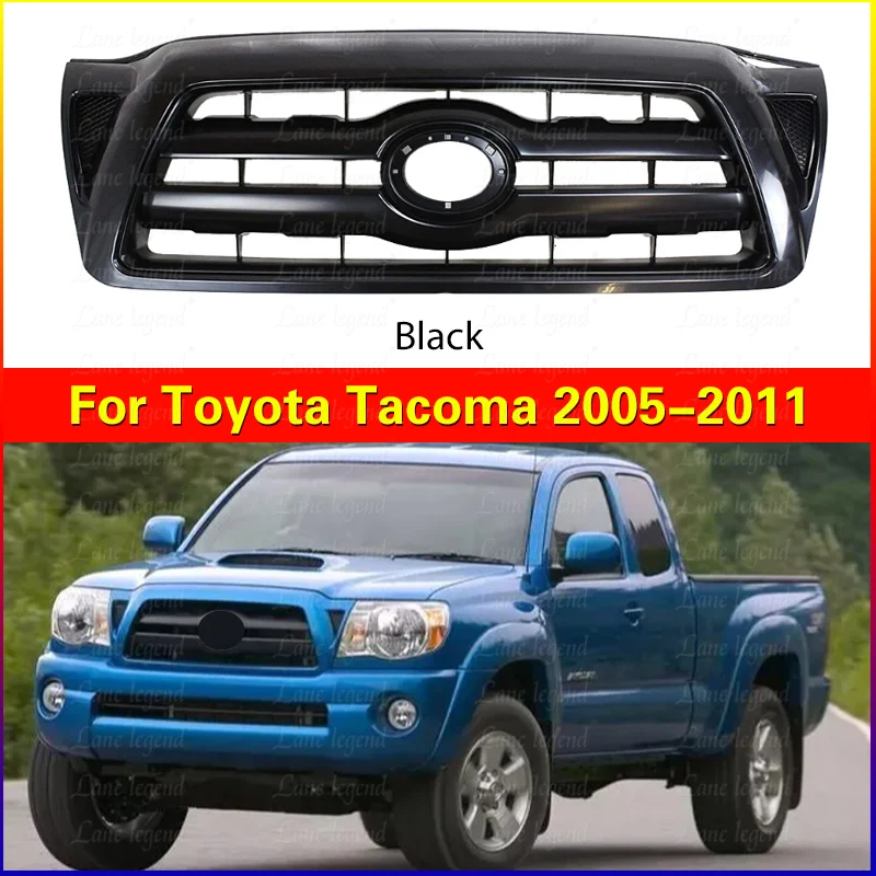 

Накладка на решетку переднего бампера автомобиля для TOYOTA TACOMA 2005-2011, автомобильные гоночные решетки, автомобильный аксессуар, решетка переднего бампера, центральная панель