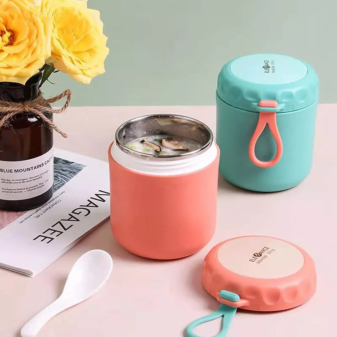 

Stainless Steel Insulated Lunch box Bento Soup Cup Cute Lunch Box for kids School Food Container Children Food Box Kitchen