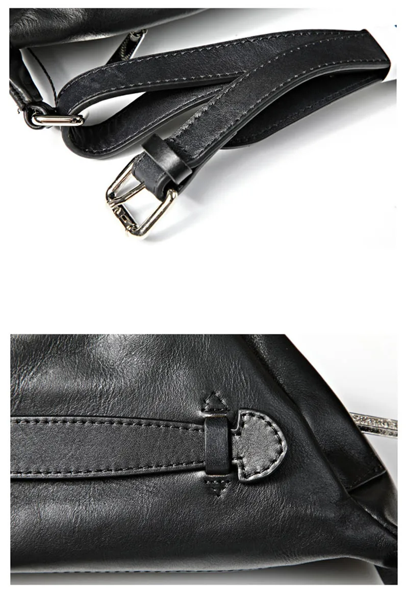 Casual first layer cowhide men's black chest bag fashion natural genuine leather multifunctional waist pack sports crossbody bag